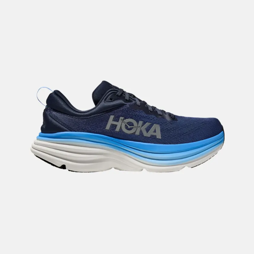 Hoak Bondi 8 Wide Men's Running Shoes -Outer Space Blue/All Aboard