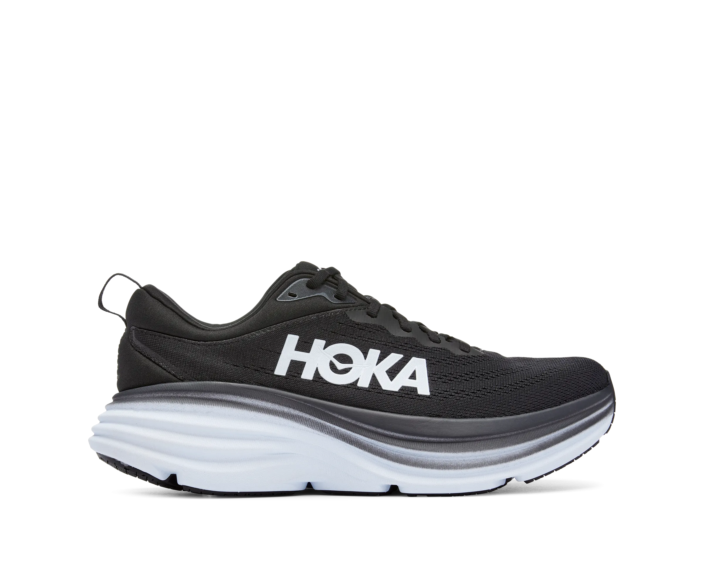 Hoka Mens Bondi 8 - Black/White (1123202-BWHT)