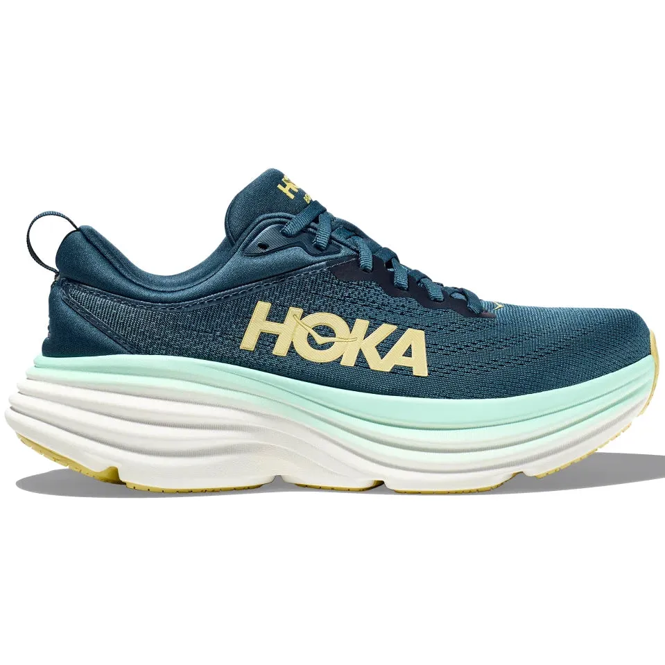 Hoka Men's Bondi 8 Running Shoes Midnight Ocean / Bluesteel