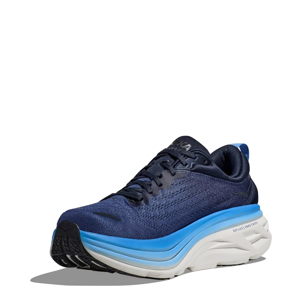 Hoka Men's Bondi 8 Running Sneaker in Outer Space/All Aboard