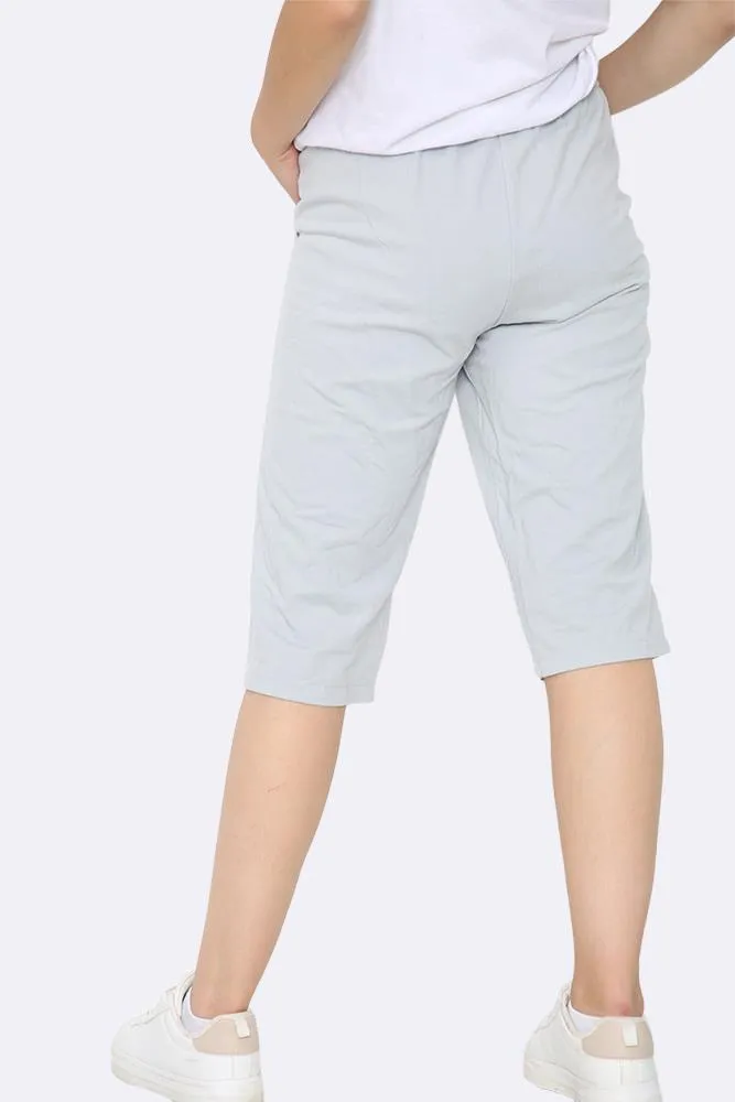 Italian Plain 3/4 Drawstring Pocket Trousers