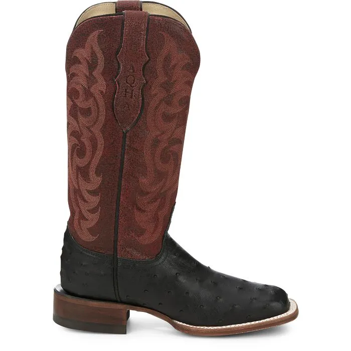 JUSTIN LADIES COWGAL OSTRICH WESTERN BOOTS STYLE AQ8650