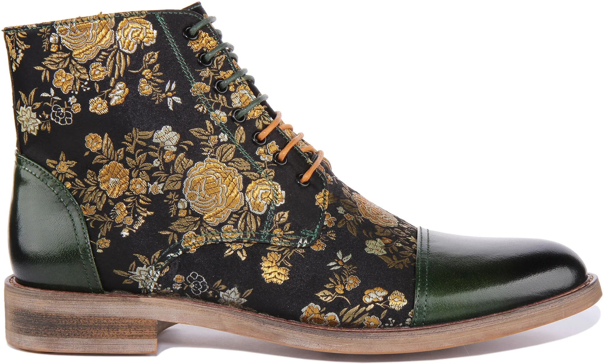 Justinreess England Adam Floral In Green For Men