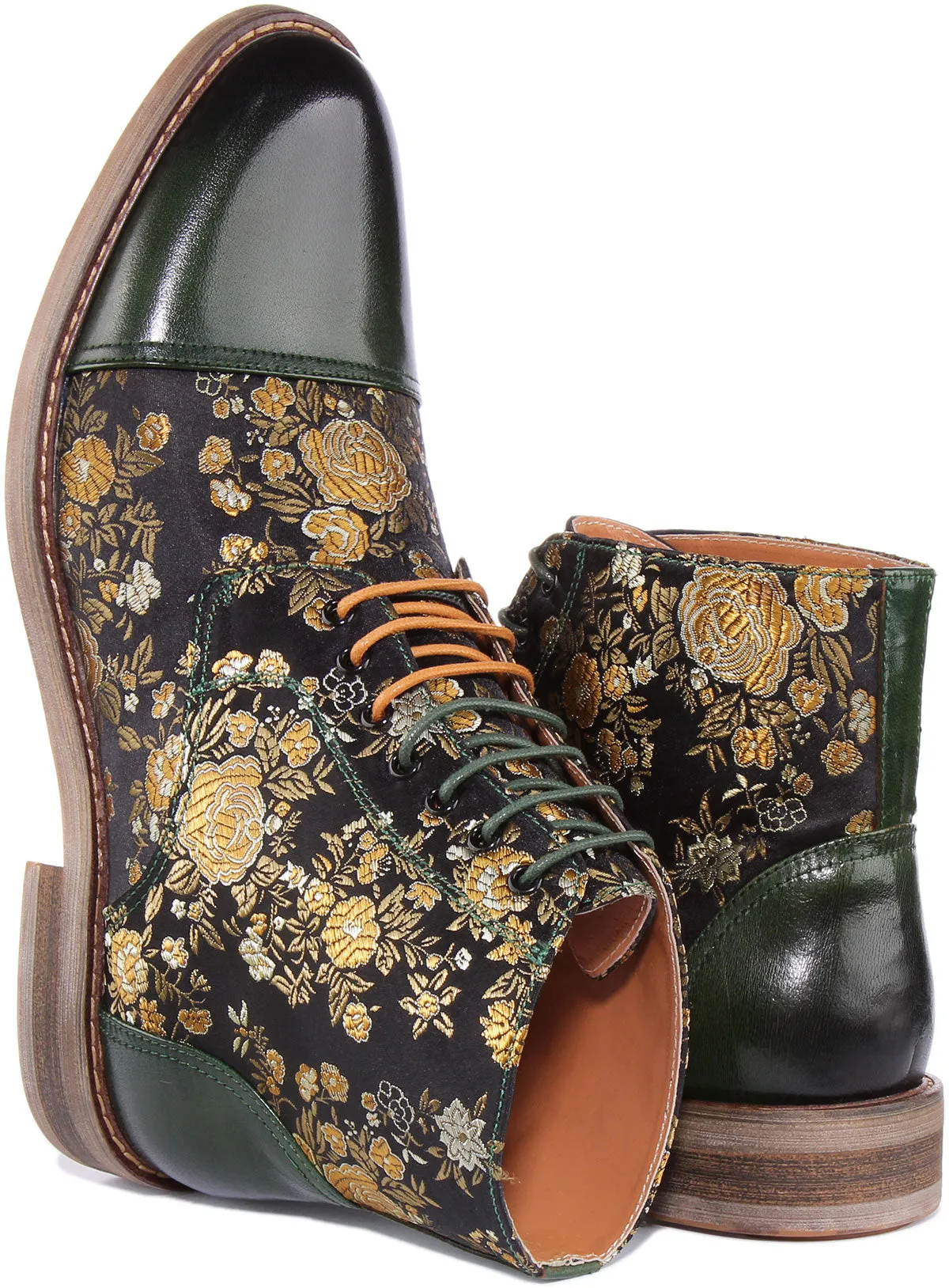 Justinreess England Adam Floral In Green For Men