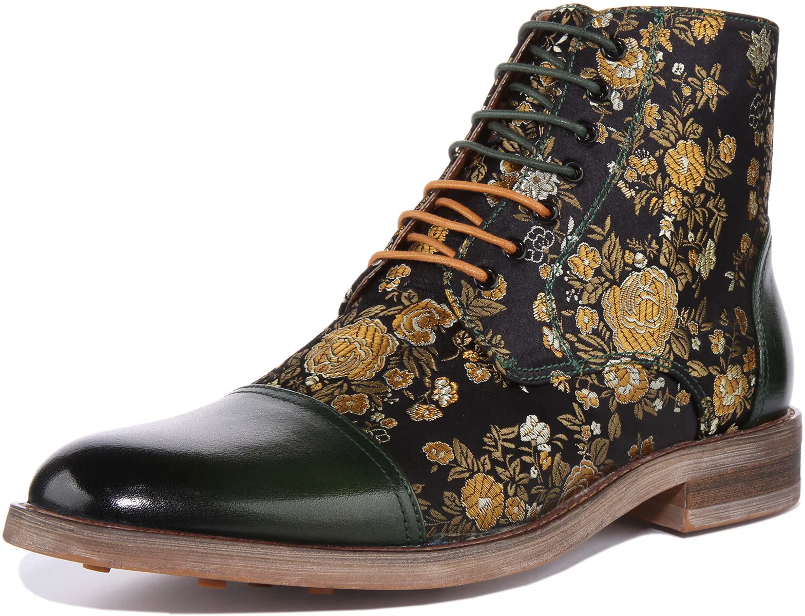 Justinreess England Adam Floral In Green For Men