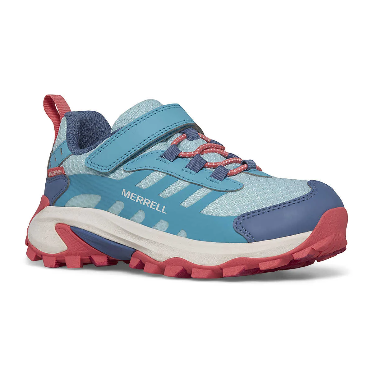 Kid's Moab Speed 2 Low A/C Waterproof Shoe - Turquoise/Coral