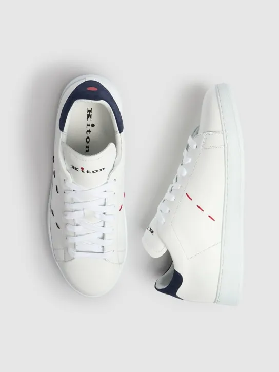 Kiton   Leather low top sneakers 