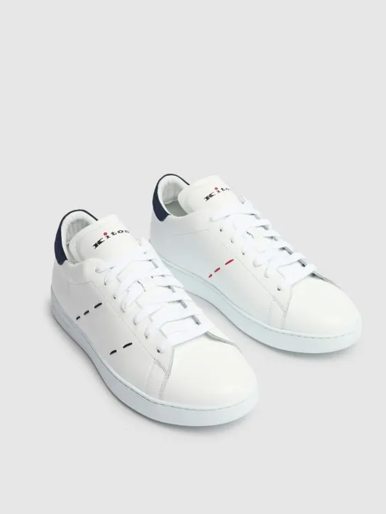 Kiton   Leather low top sneakers 