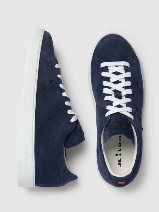 Kiton   Suede low top sneakers 