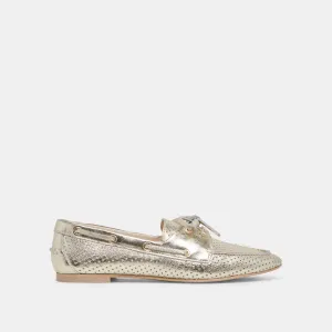 LAKIN LOAFERS PLATINUM PERFORATED LEATHER