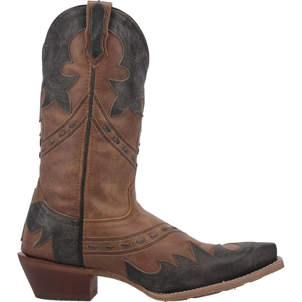 'Laredo' Men's 12" Porter Overlay Western Snip Toe - Tan