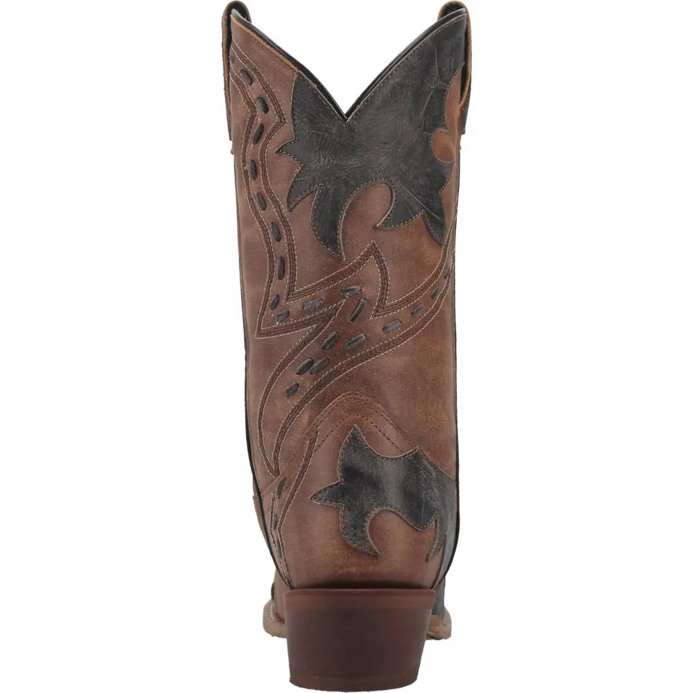 'Laredo' Men's 12" Porter Overlay Western Snip Toe - Tan