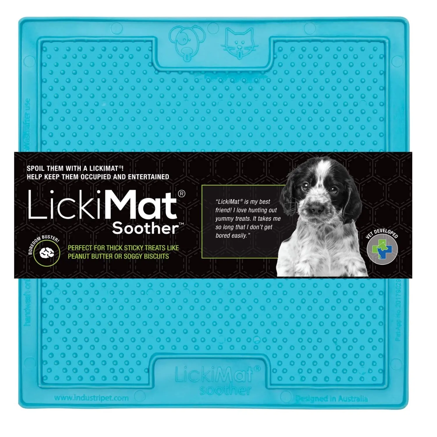 Lickimat Classic Soother, Slow Feeder Boredom Anxiety Reducer Perfect for Food