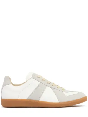 Maison Margiela   Replica leather &amp; suede low top sneakers 