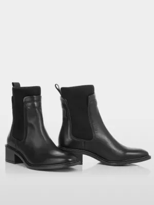 Marc Cain Collections Calfskin Slip On Ankle Boots In Black XC SB.09 L22 Col 900