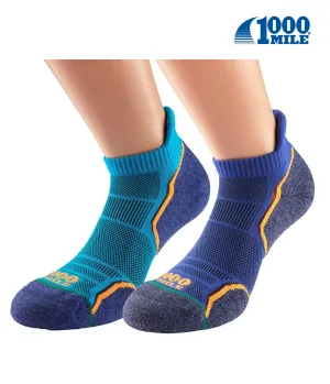 MEN'S 1000 MILE RUN SOCKLET TWIN PACK  - KINGFISHER