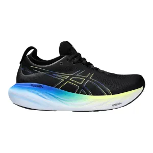 Men's Asics Gel-Nimbus 25, Black/Glow Yellow, 6 2E Wide