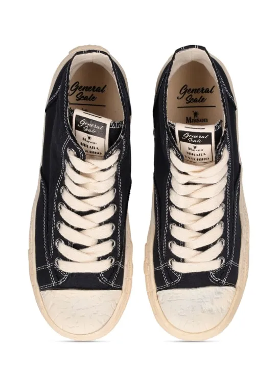 Mihara Yasuhiro   Past sole canvas high top sneakers 