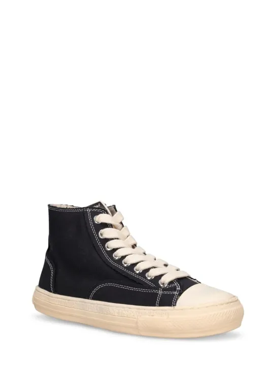 Mihara Yasuhiro   Past sole canvas high top sneakers 