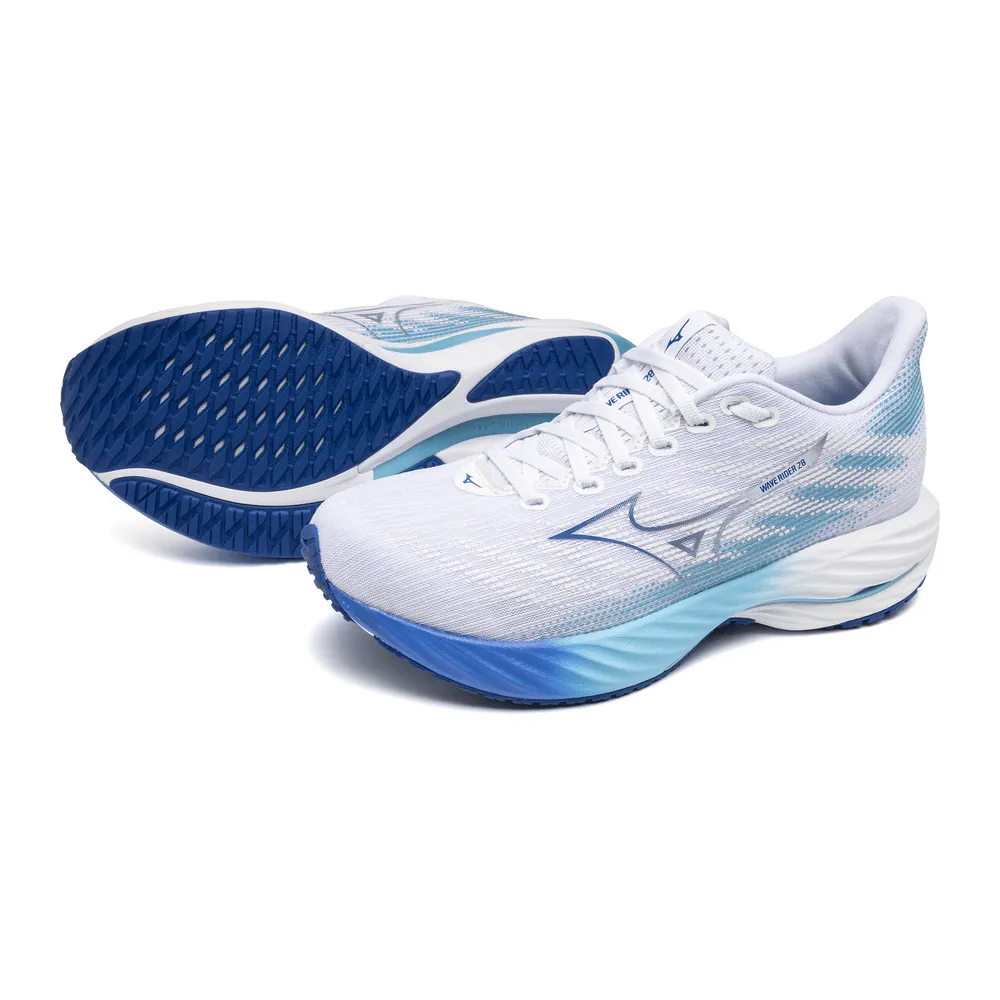 Mizuno Wave Rider 28 AW24 Men's - White/Estate Blue/Mugen Blue