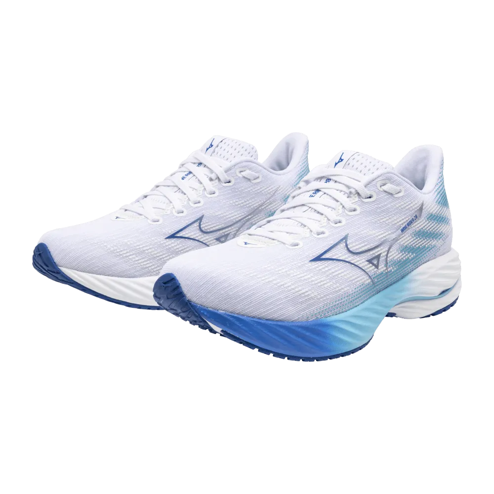 Mizuno Wave Rider 28 AW24 Men's - White/Estate Blue/Mugen Blue