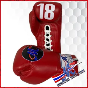 Mongkol Boxing Gloves  Red Lace-up 18 SERIES