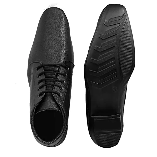 New Arrival Derby Faux Leather Formal Height Increasing Boots For Men's-JonasParamount