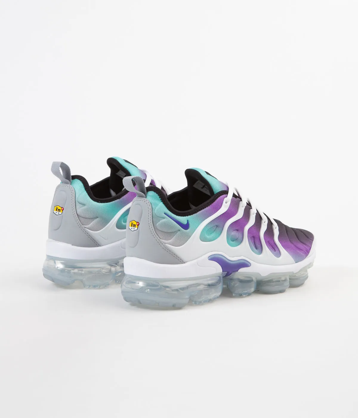 Nike Air VaporMax Plus Shoes - White / Fierce Purple - Aurora Green - Black