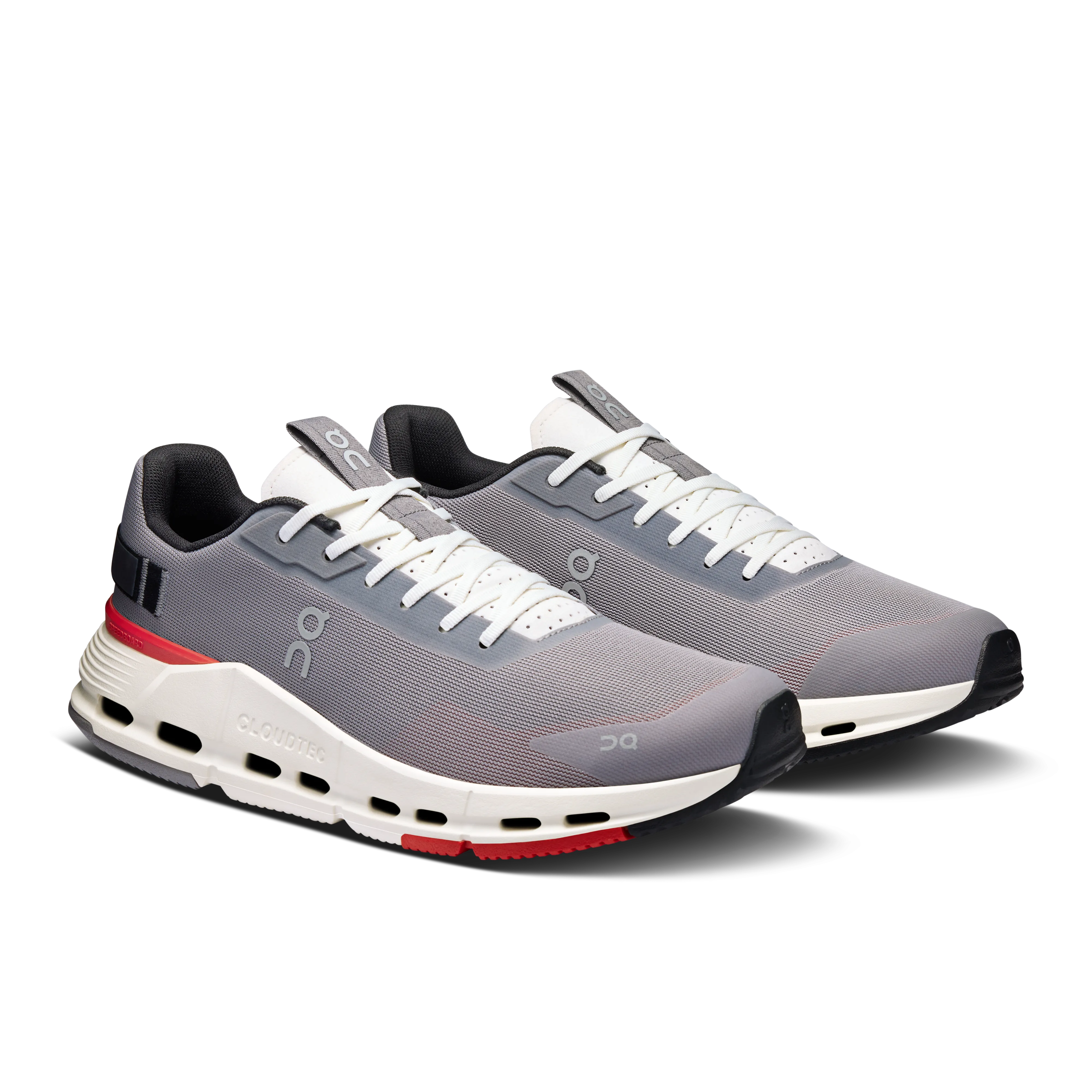 On Running Men's Cloudnova Form 2 Shoes - Fog / Red