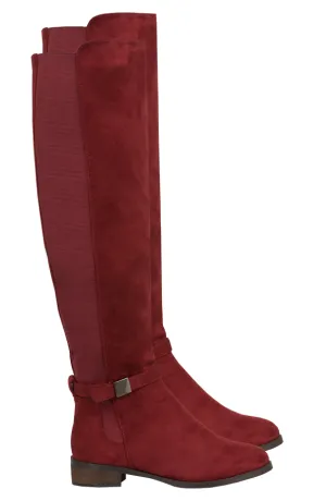 Overknee Buckle Boots Bordeaux