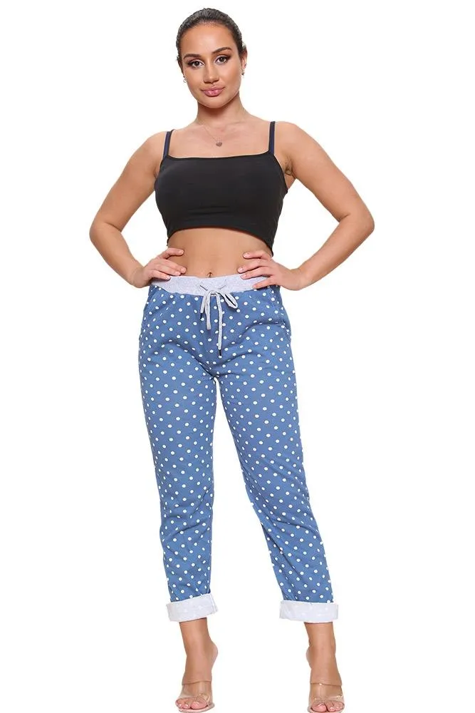 Polka Dots Drawstring Pants