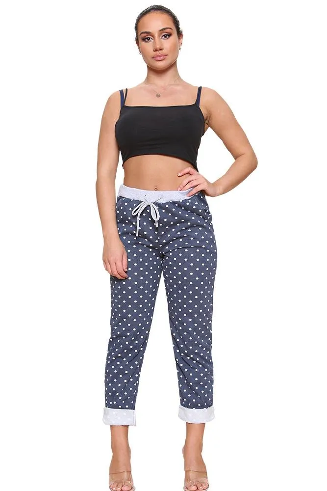 Polka Dots Drawstring Pants