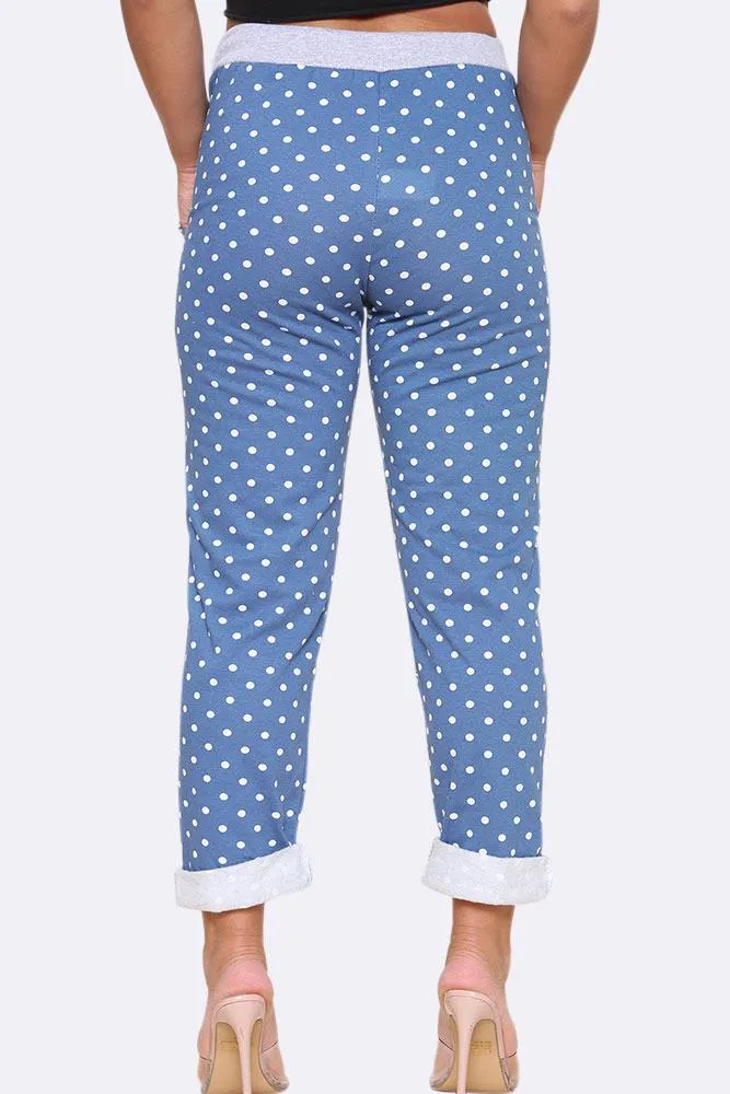 Polka Dots Drawstring Pants