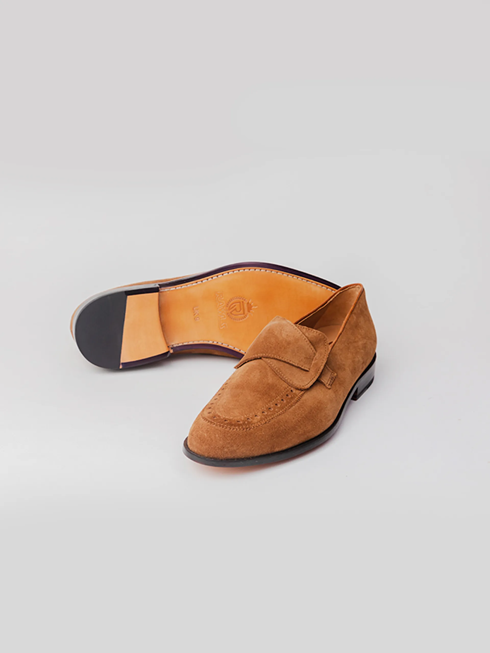 Rakish Loafer - Cognac Suede