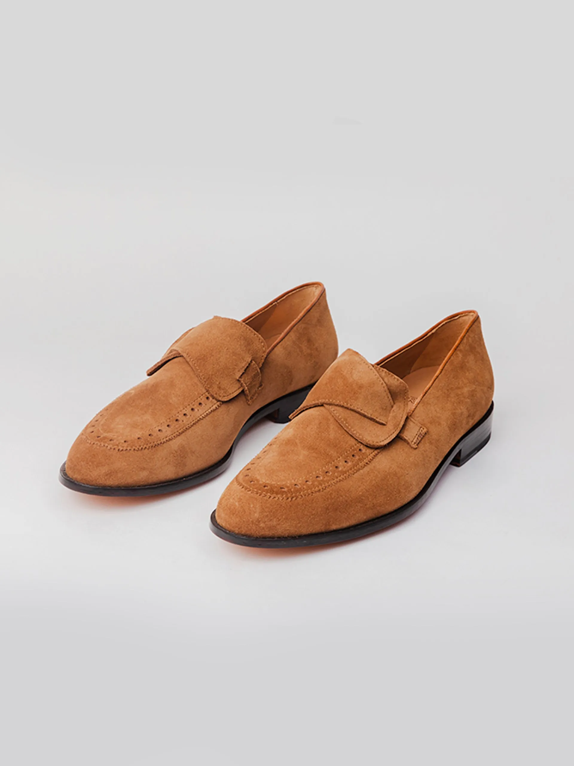 Rakish Loafer - Cognac Suede