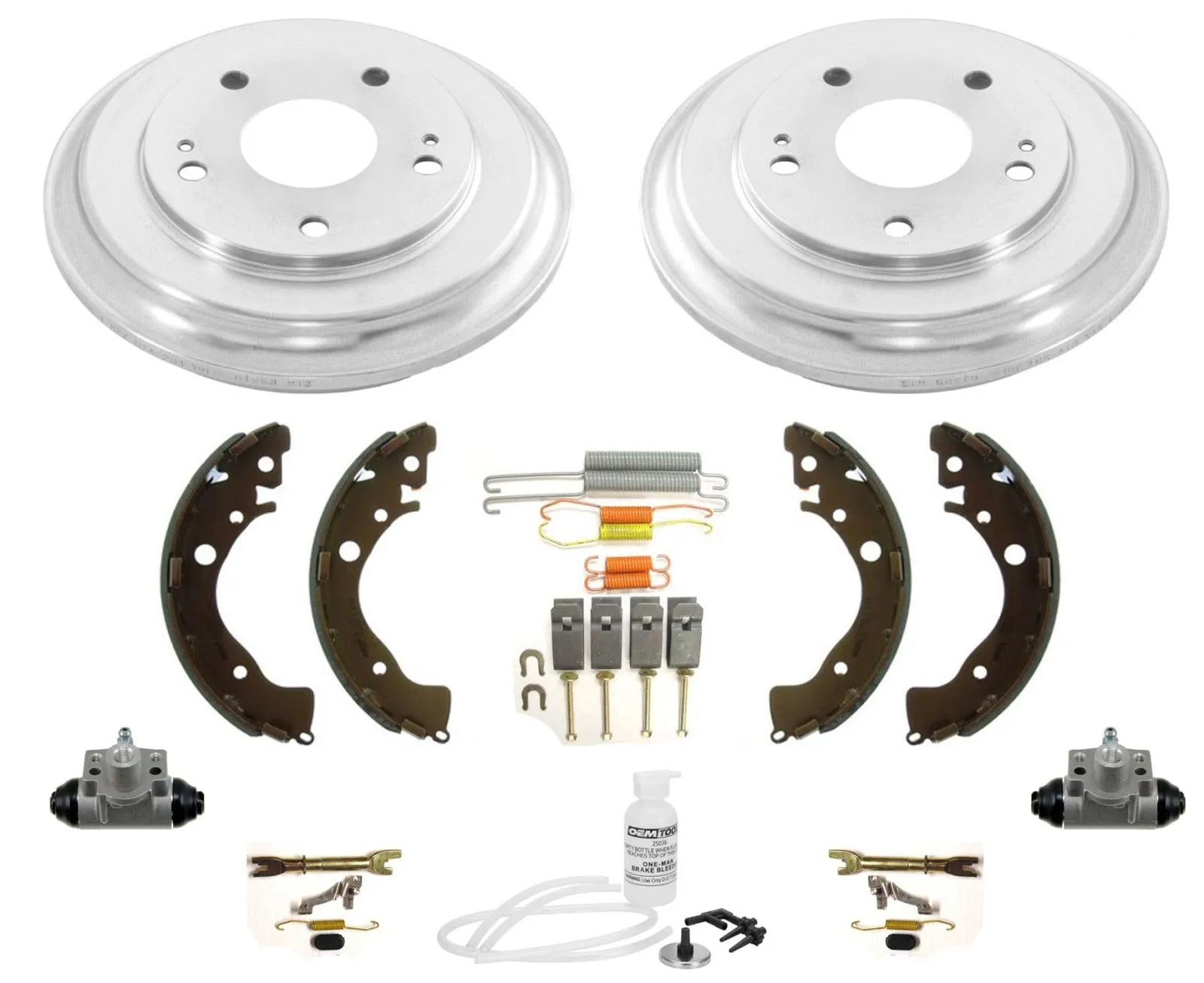 Rear Drums Brake Shoes Cylinders Spring 9pc Kit for Honda Civic 2012-2015 HF LX