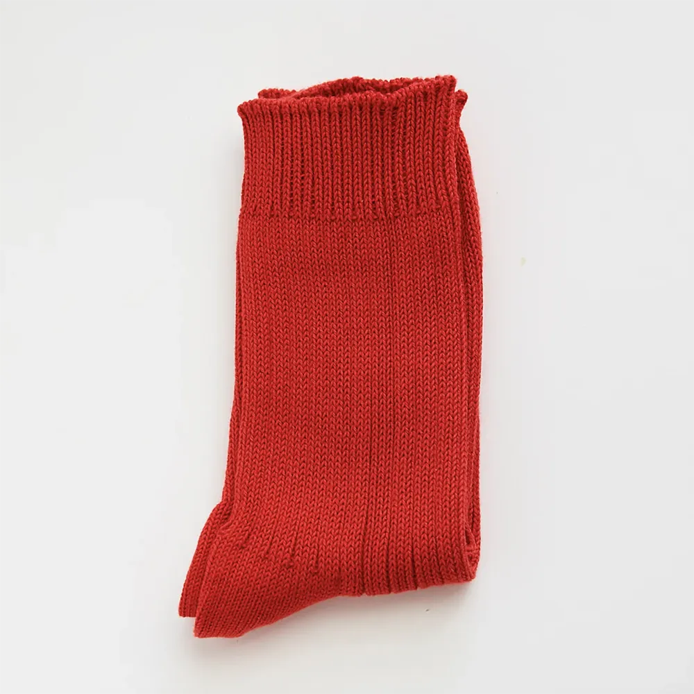 Red Organic Cotton Socks