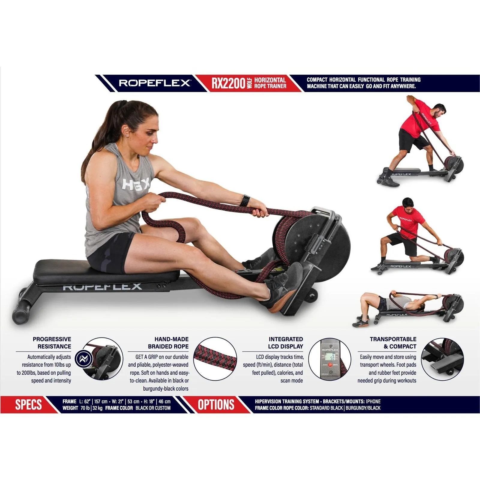 Ropeflex RX2200 Wolf Rope Pull Machine