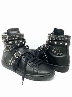 Saint Laurent Black High-Top Studded Size 36.5 Sneakers