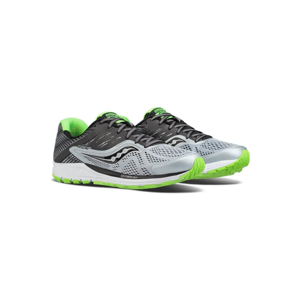 Saucony Ride 10 Running Shoes Gray Black