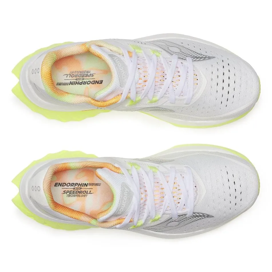 Saucony Women's Endorphin Speed 4 Running Shoes in White/Sunny SS25