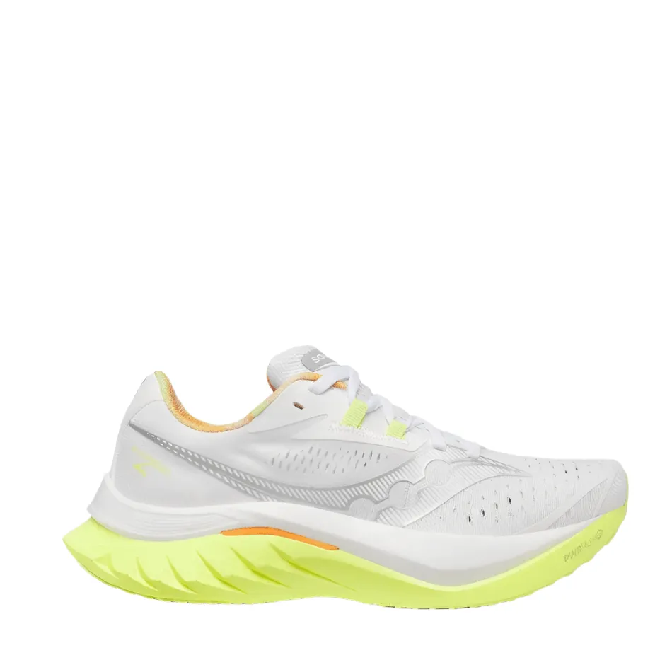 Saucony Women's Endorphin Speed 4 Running Shoes in White/Sunny SS25