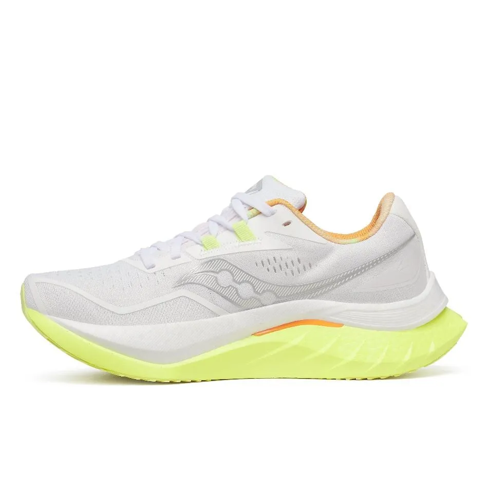 Saucony Women's Endorphin Speed 4 Running Shoes in White/Sunny SS25