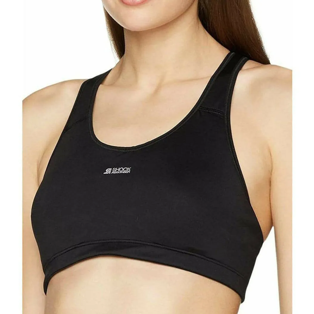 Shock Absorber Active Crop Top Womens Sports Bra - Black