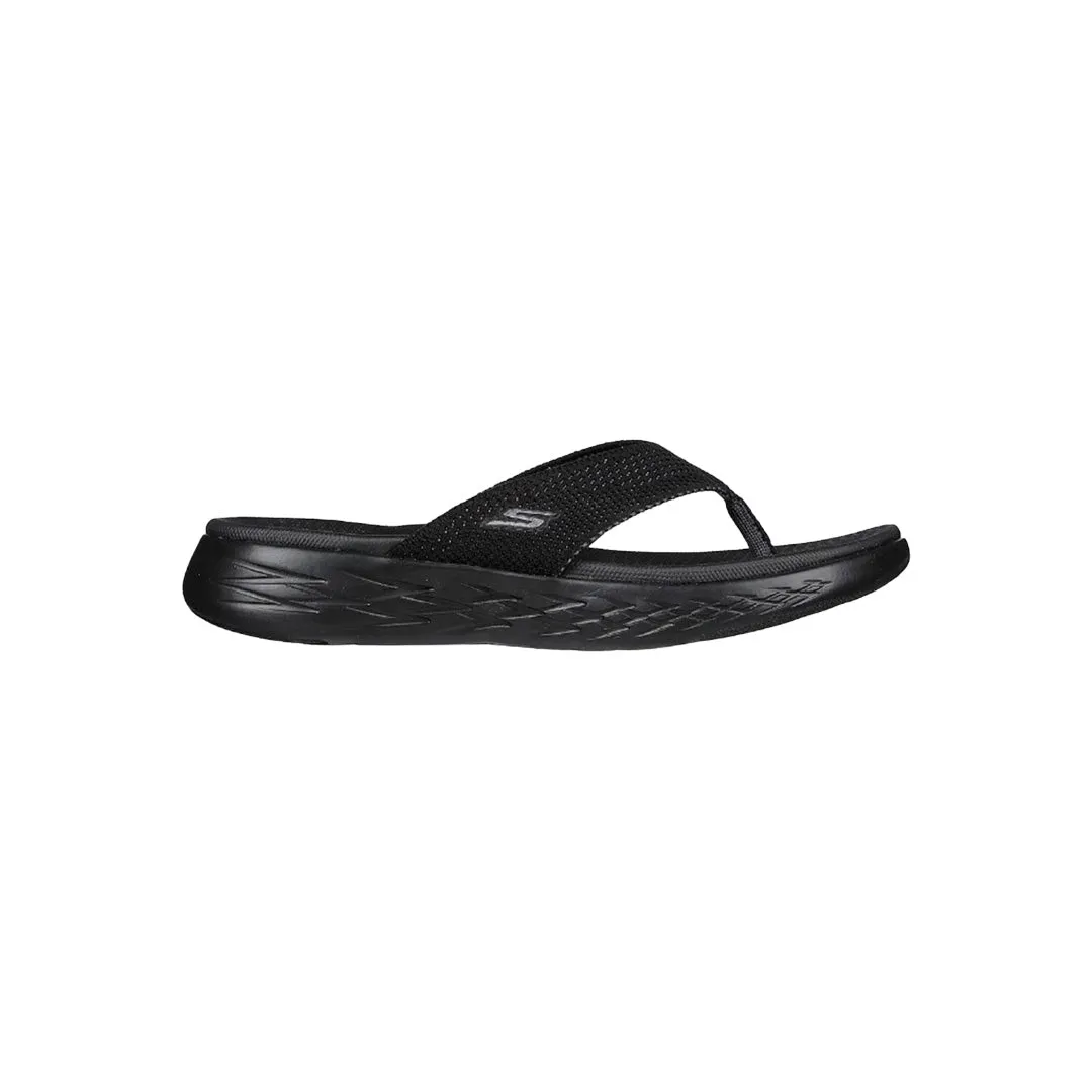 Skechers On-The-Go 600 Black/Grey Women Slippers - 140703 BKGY