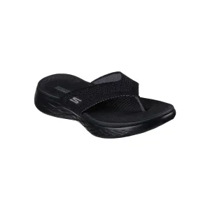 Skechers On-The-Go 600 Black/Grey Women Slippers - 140703 BKGY