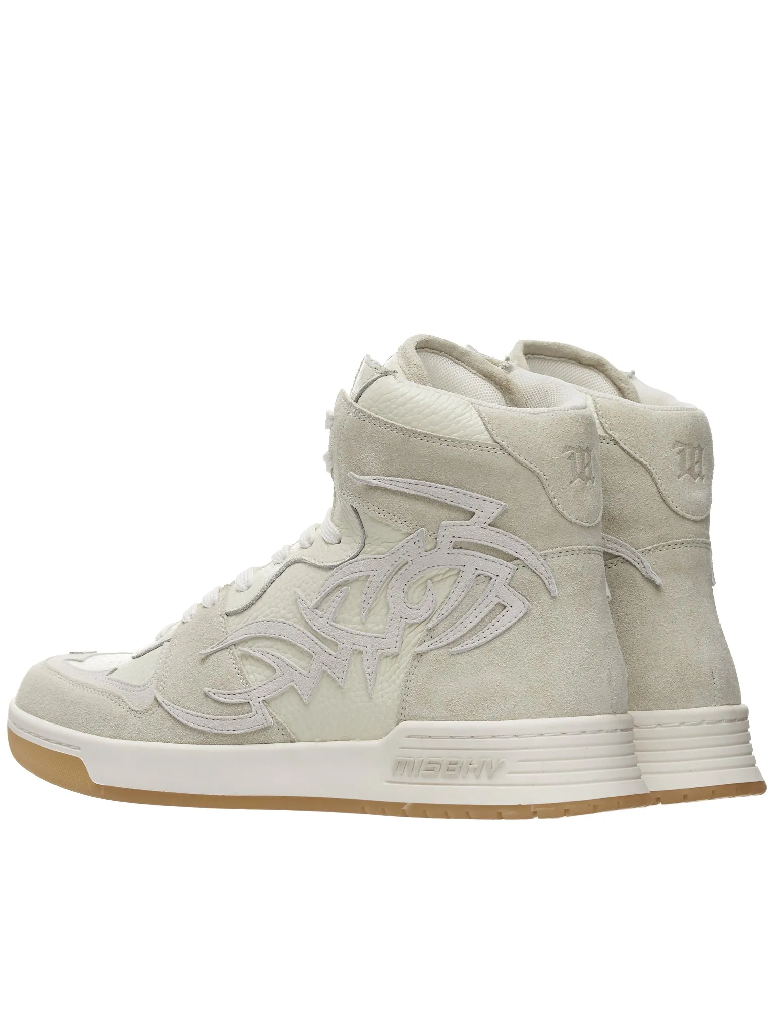 Suede High Top Sneakers (022BW410-OFF-WHITE)