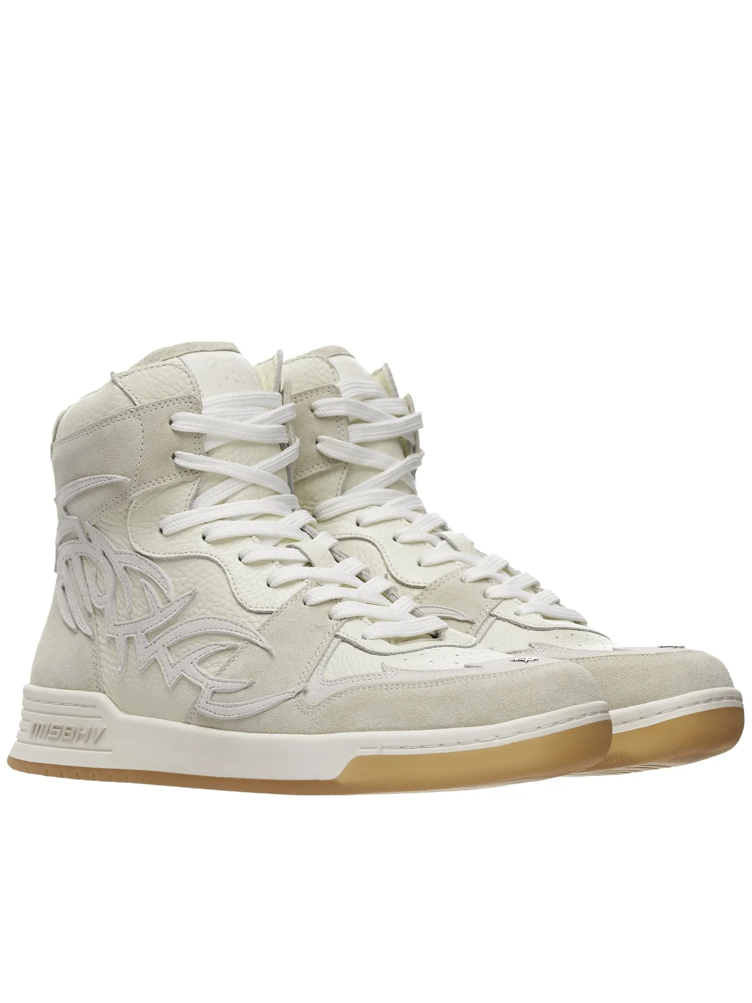 Suede High Top Sneakers (022BW410-OFF-WHITE)