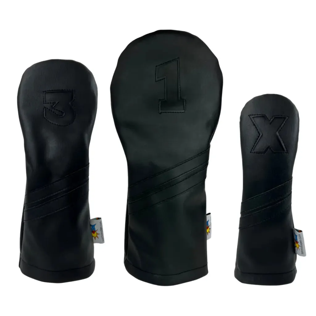 Sunfish: DuraLeather Headcovers - Murdered Out Black on Black