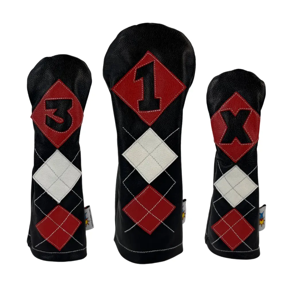 Sunfish: Leather Headcover Set - Argyle